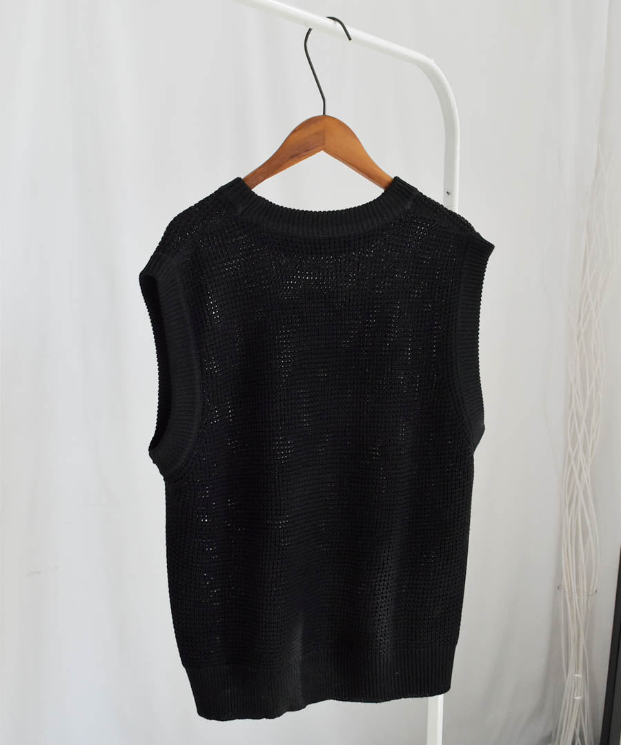 ARGO TOKYO Waffler Knit Vest 25065 Waffle knit vest
