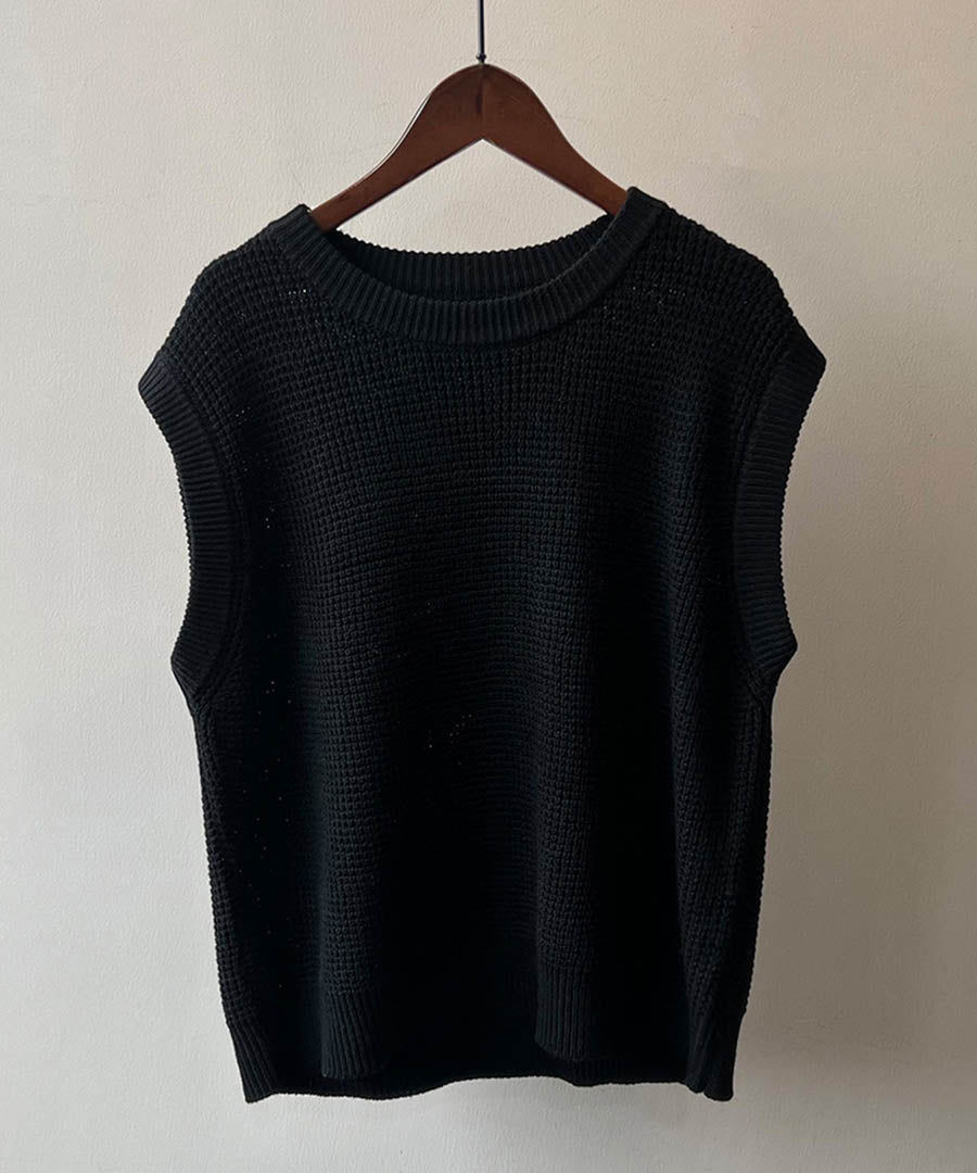 ARGO TOKYO Waffler Knit Vest 25065 Waffle knit vest