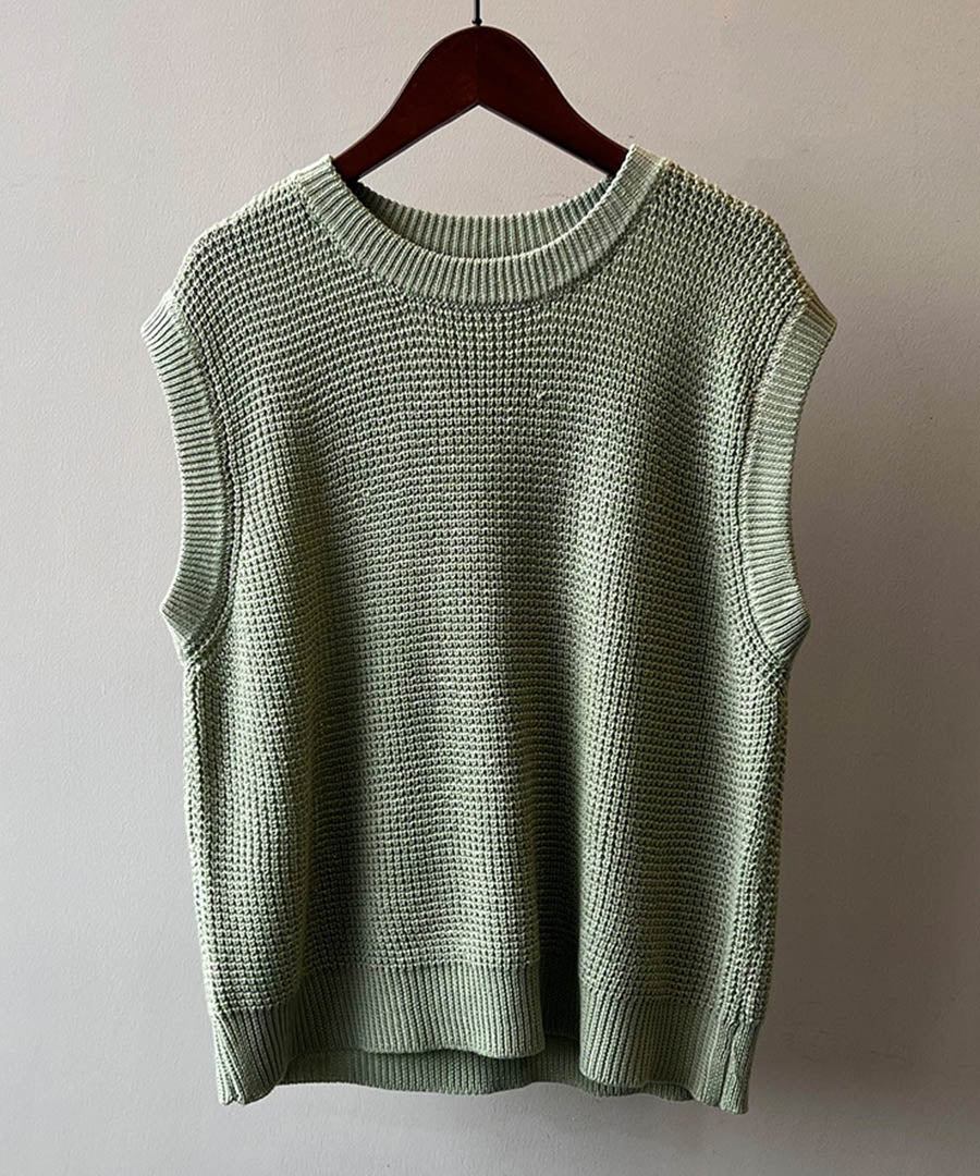 ARGO TOKYO Waffler Knit Vest 25065 Waffle knit vest