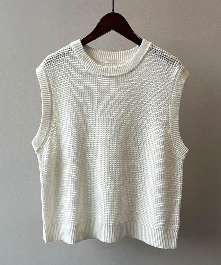 ARGO TOKYO Waffler Knit Vest 25065 Waffle knit vest