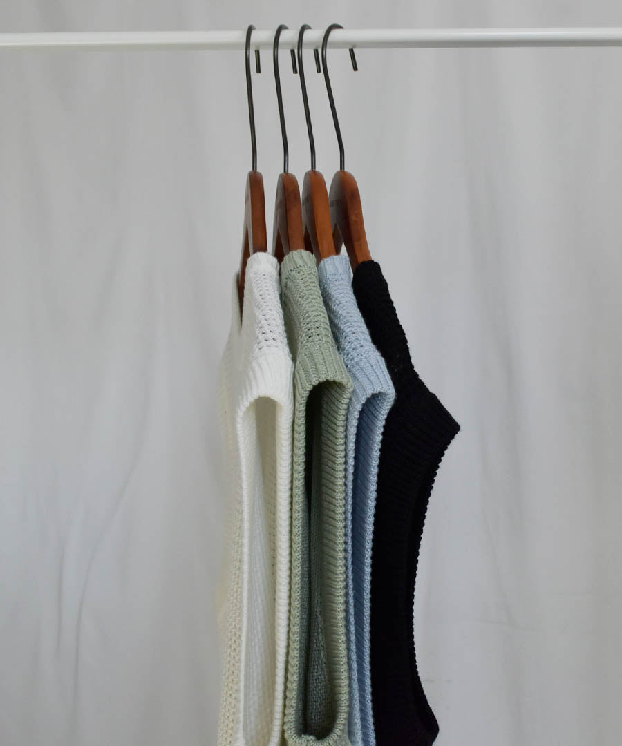 ARGO TOKYO Waffler Knit Vest 25065 Waffle knit vest