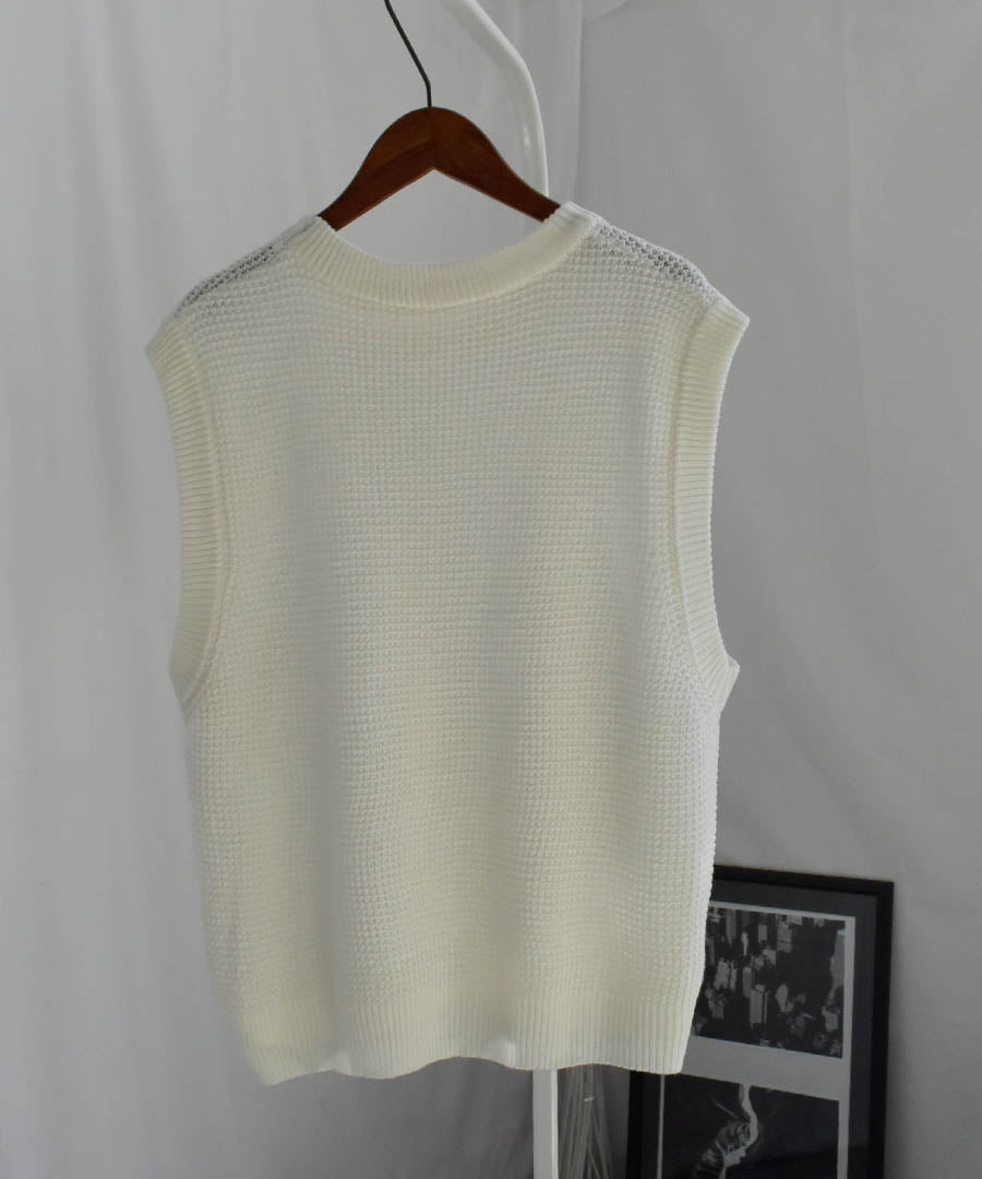 ARGO TOKYO Waffler Knit Vest 25065 Waffle knit vest