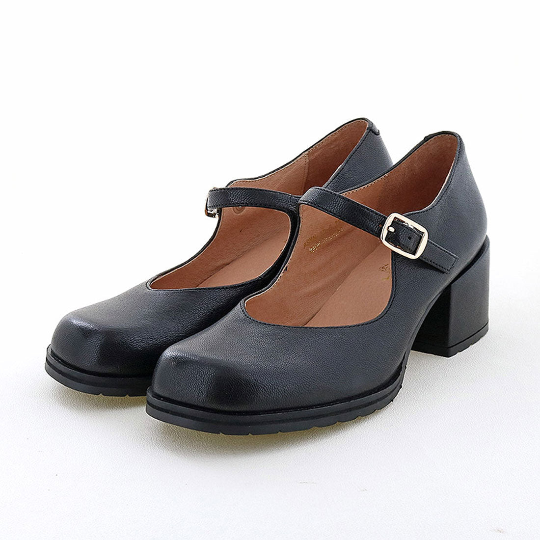 Ashinagaojisan Ashinagaojisan Cute retro strap pumps with cup heels