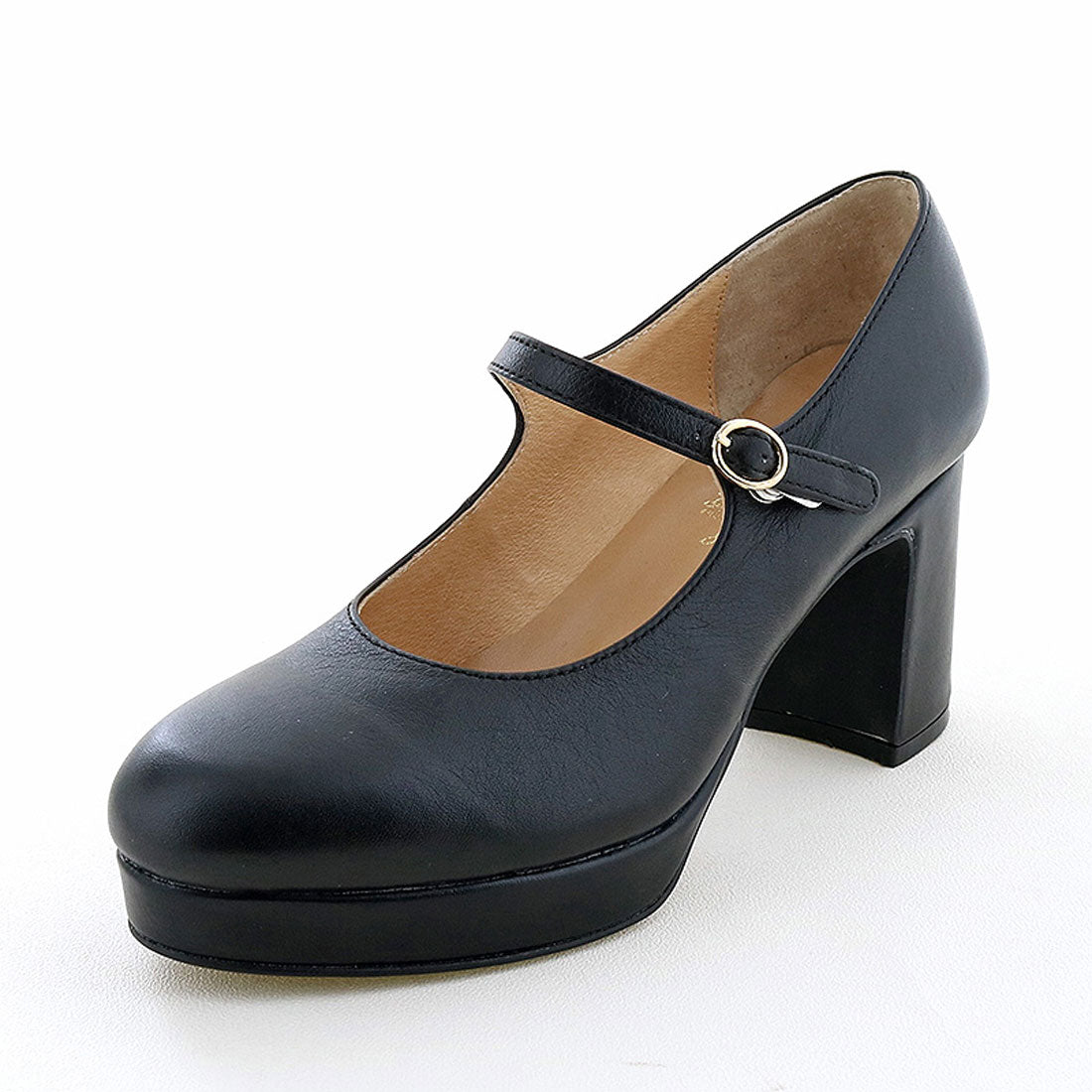 Ashinagaojisan Daddy Long Legs 70s retro style thick sole strap pumps