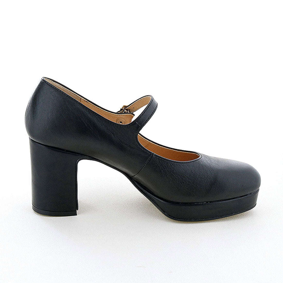 Ashinagaojisan Daddy Long Legs 70s retro style thick sole strap pumps