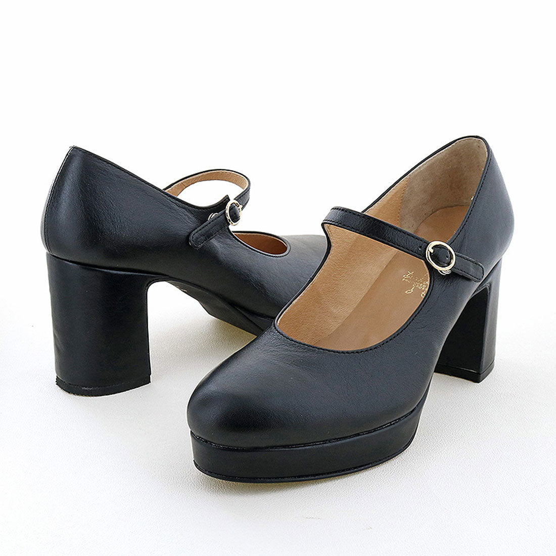 Ashinagaojisan Daddy Long Legs 70s retro style thick sole strap pumps