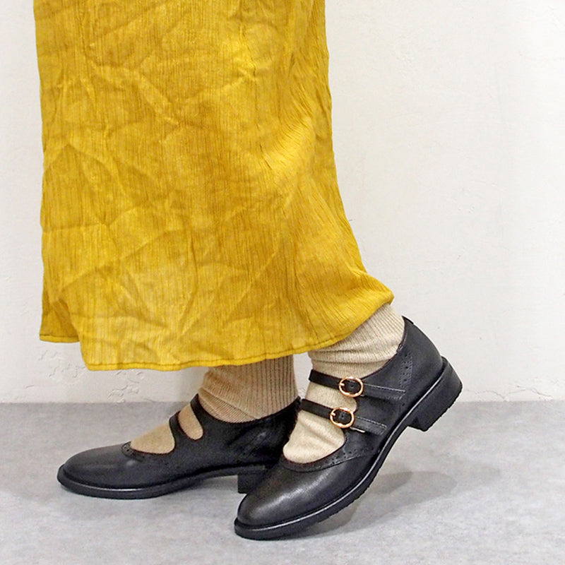 Ashinagaojisan Daddy Long Legs Adult Mary Jane [Non-slip] Double Strap Shoes