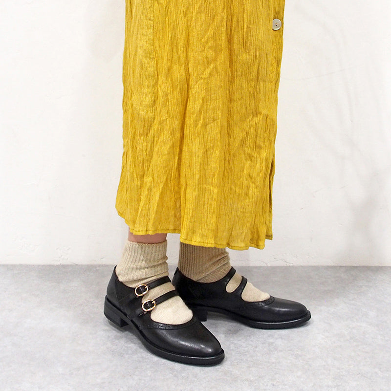 Ashinagaojisan Daddy Long Legs Adult Mary Jane [Non-slip] Double Strap Shoes