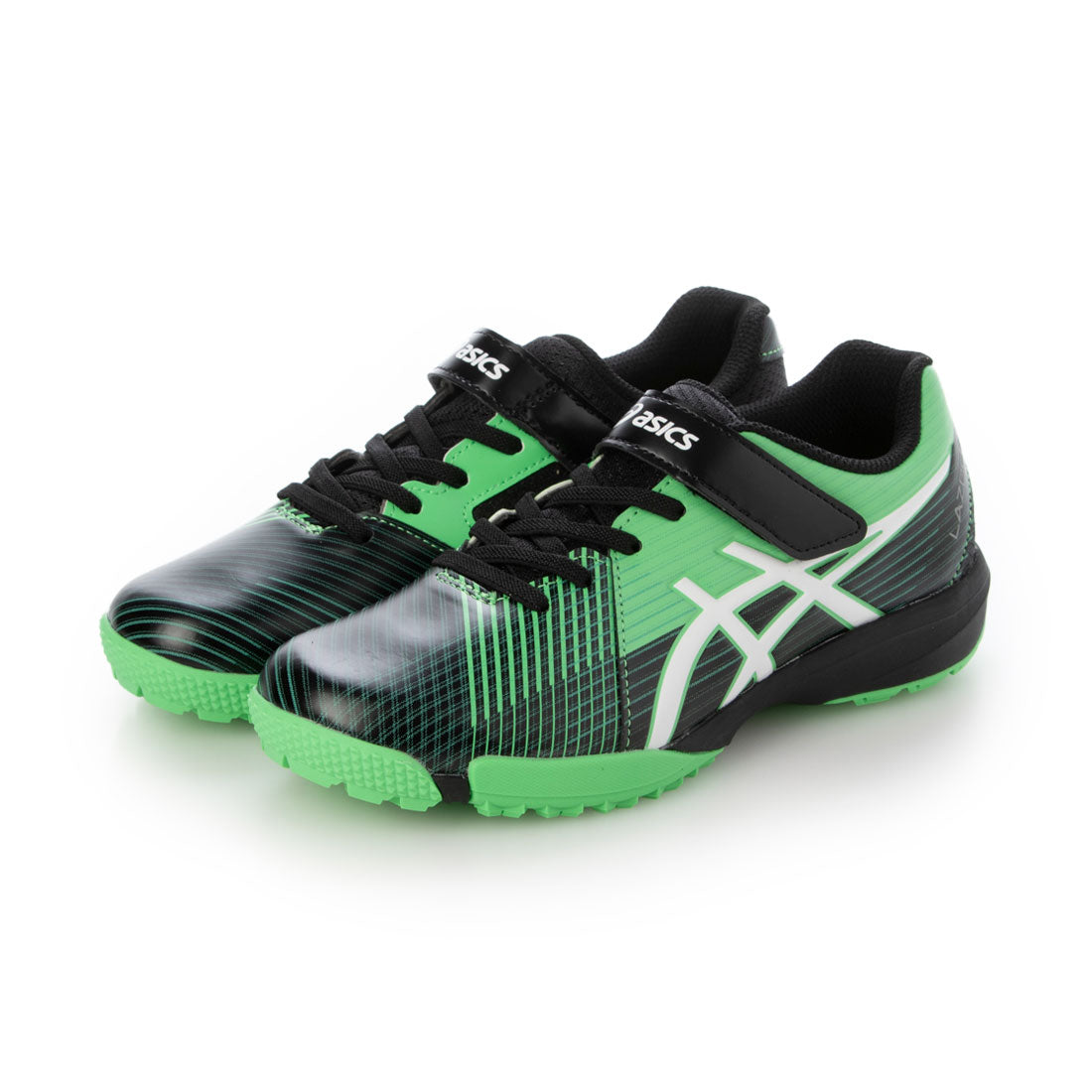 アシックス ASICS スニーカー キッズ レーザービーム 1154A200 asics LAZERBEAM サッカー スポーツ 運動靴 ベルクロ シューレース 軽量 消臭 カップインソール