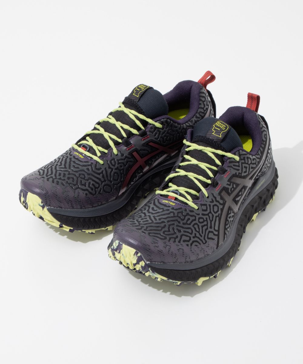 アシックス ASICS Brain Dead x ASICS Trabuco Max 限定モデル 1201A371 001 コラボ Organic Chaos Design スニーカー メンズ,ブラック×シナバー
