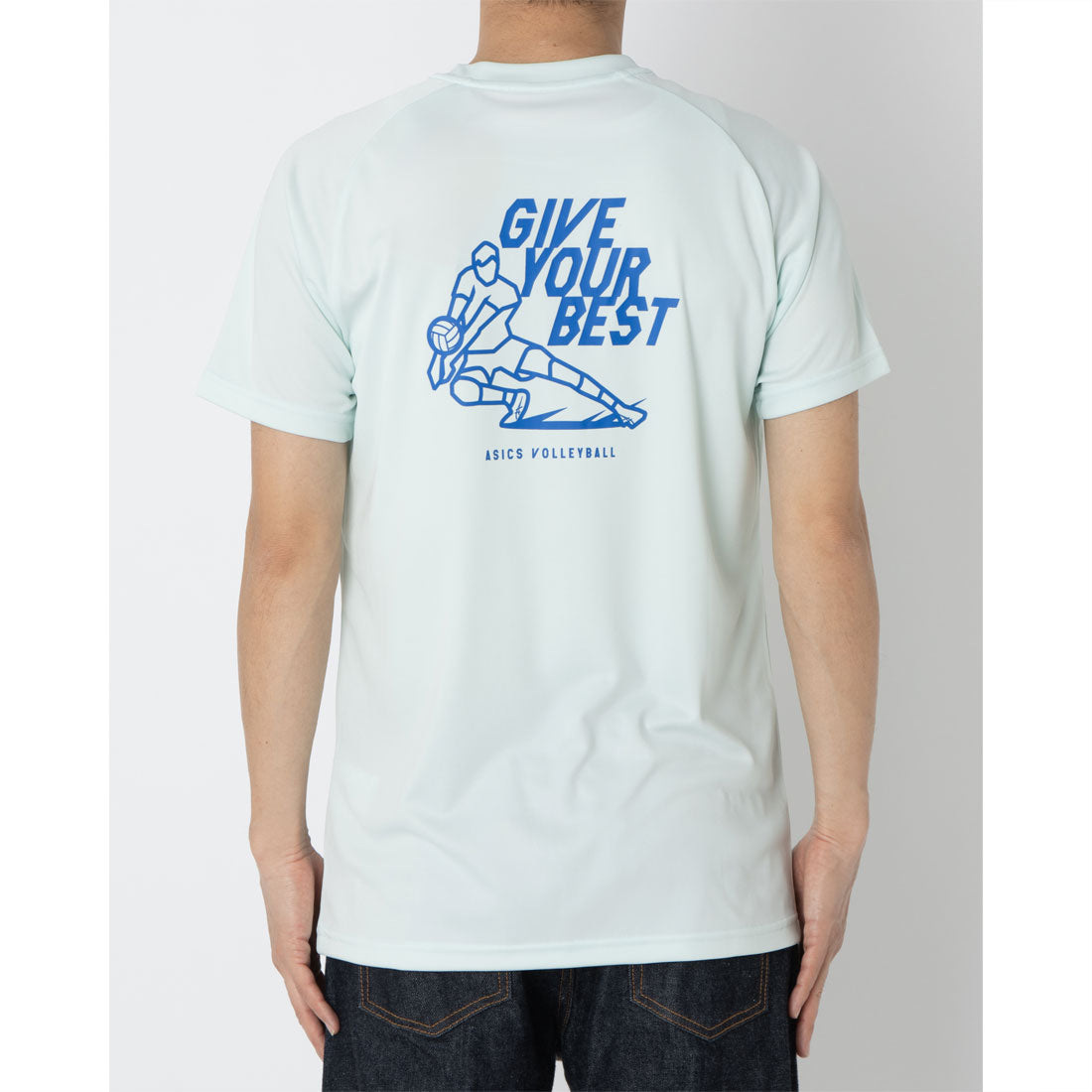 アシックス ASICS プラクティス半袖シャツ （背面プリント） 半袖Tシャツ （スーシングシー） スーシングシー
