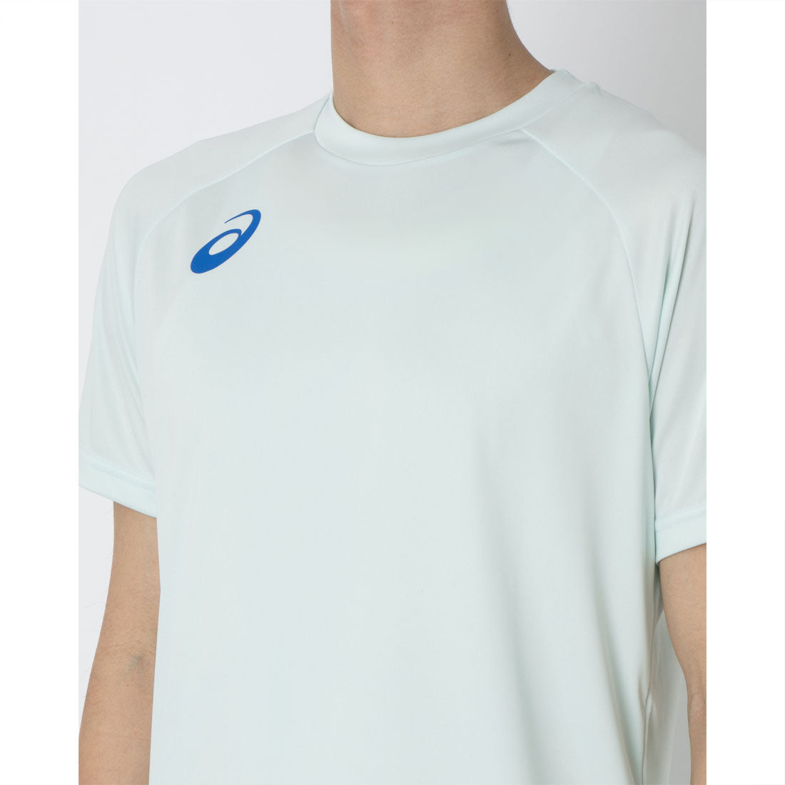 アシックス ASICS プラクティス半袖シャツ （背面プリント） 半袖Tシャツ （スーシングシー） スーシングシー