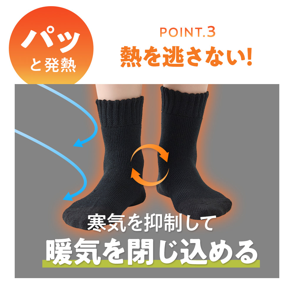 アセドロン アセドロン 【ファイヤーアセドロン】ショート丈パイル編み靴下