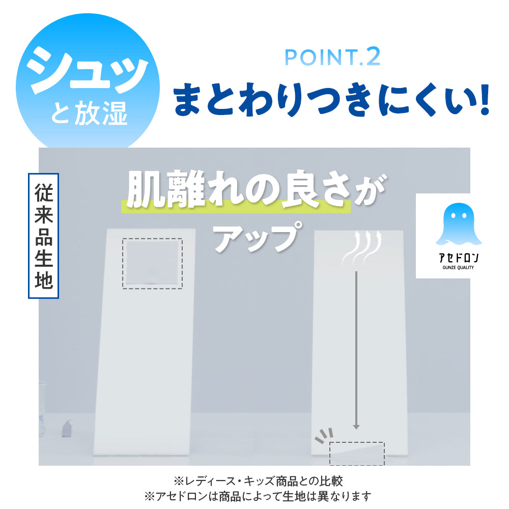 アセドロン アセドロン クルー丈 ベタつき瞬時にどこへやら （モクグレー） モクグレー