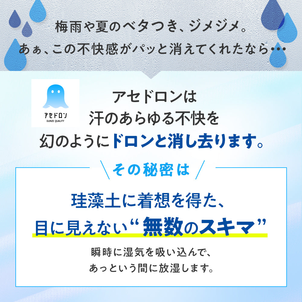 阿塞德隆 阿塞德隆 阿塞德隆 黏膩瞬間不見了 8分袖內衣