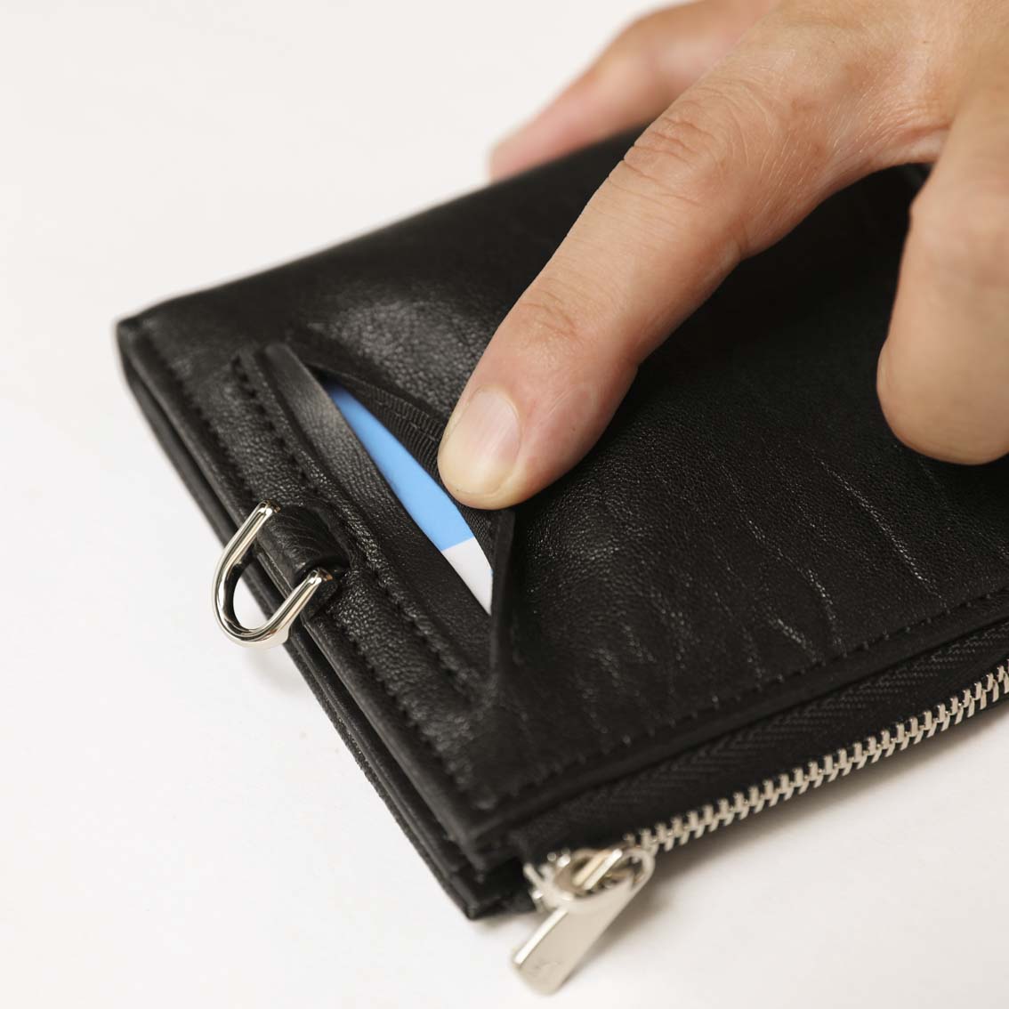 アズアバード AS A BIRD Mini Zip Wallet - Madrid （BLACK） BLACK