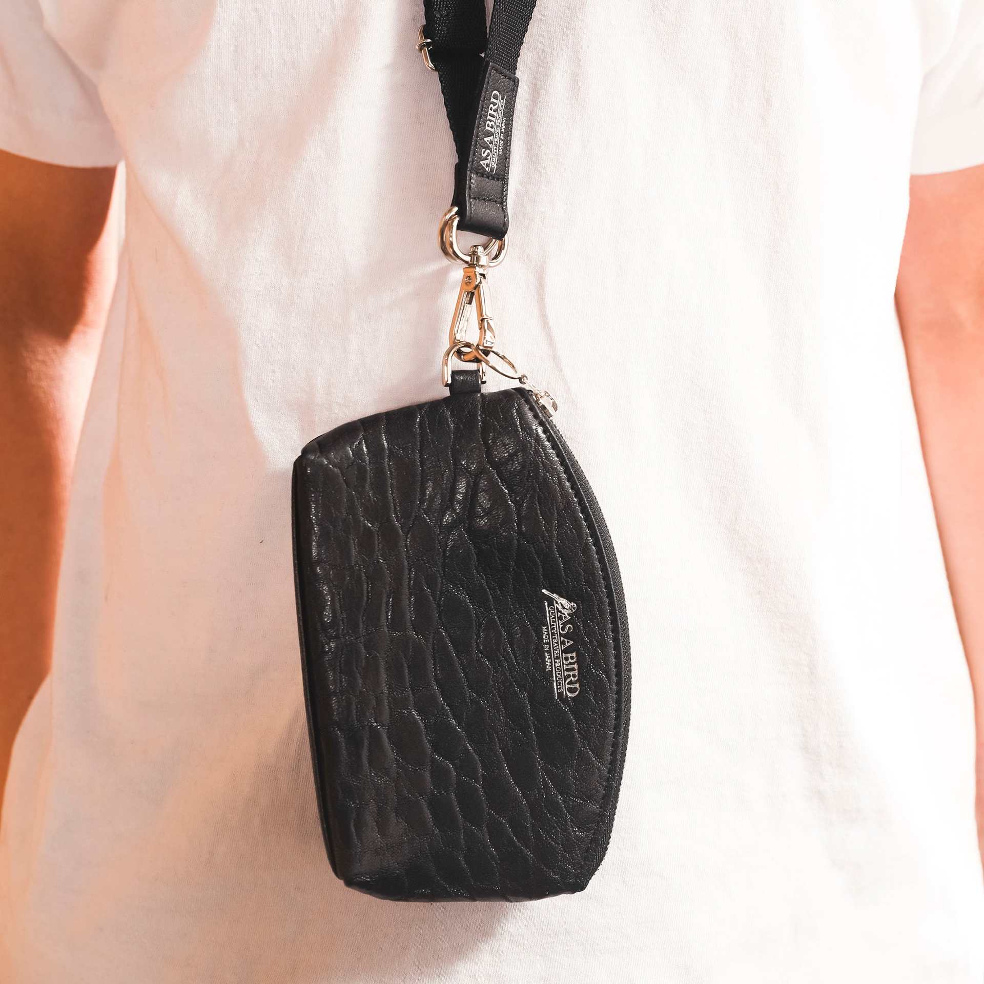 アズアバード AS A BIRD Leather Pouch - Edinburgh S （BLACK） BLACK