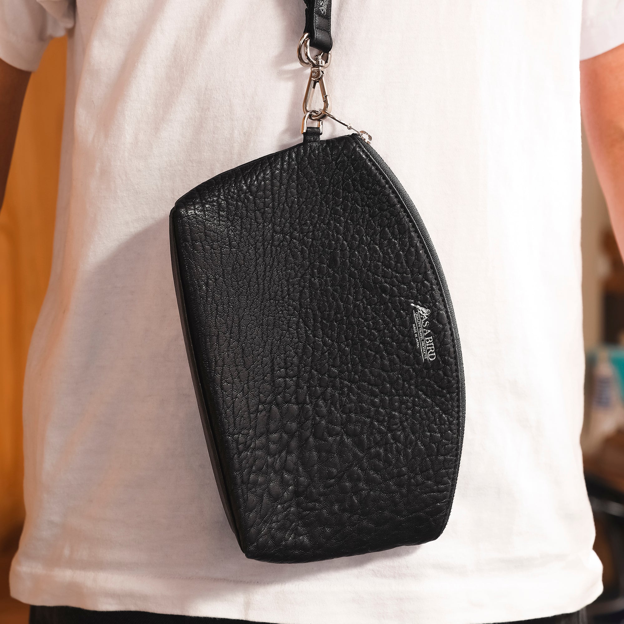 アズアバード AS A BIRD Leather Pouch - Edinburgh M （BLACK） BLACK