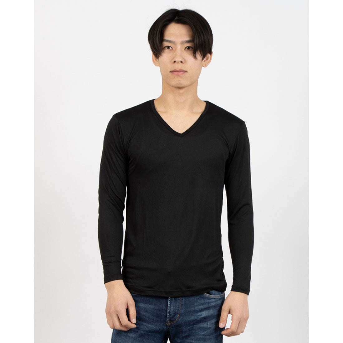 as as BREEZEDRY Instant Dry All-Season V-Neck Long Sleeve Inner