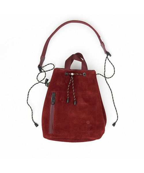 アッソブ AS2OV AS2OV / アッソブ WP SUEDE DRAW STRING BAGーWINE