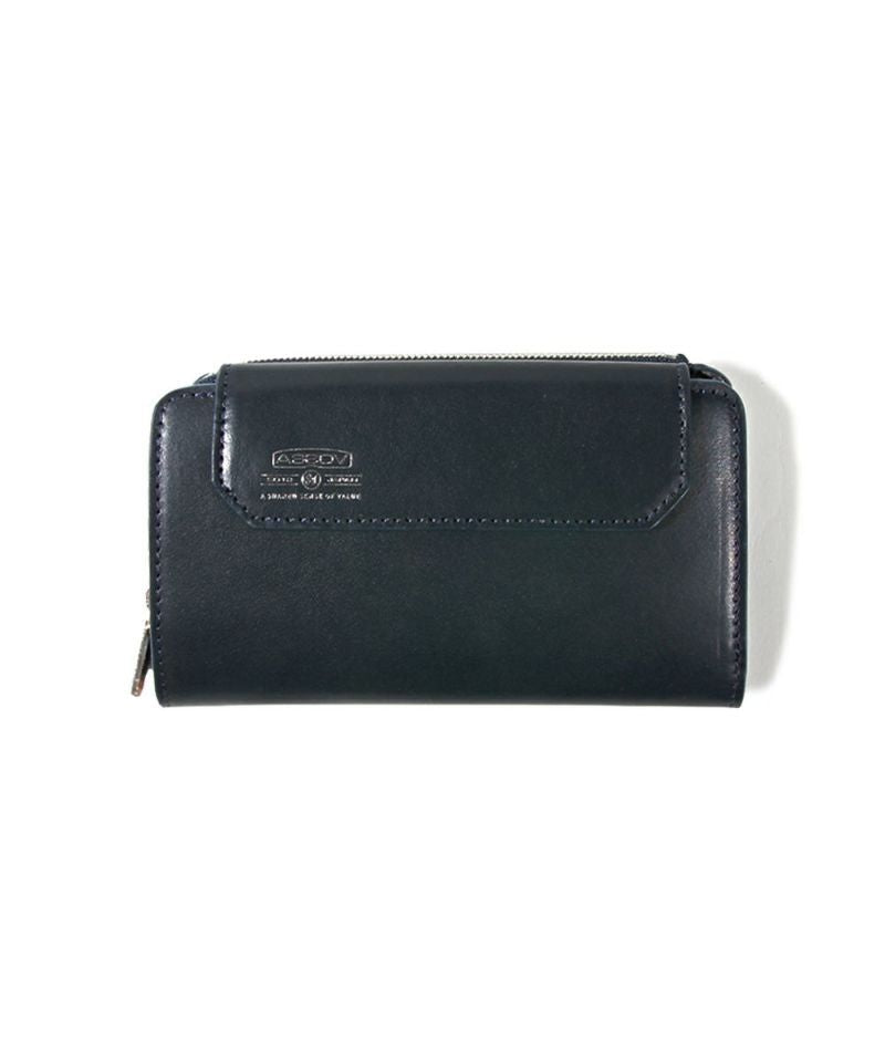 アッソブ AS2OV AS2OV / アッソブ LEATHER MOBILE SHORT WALLET NAVY