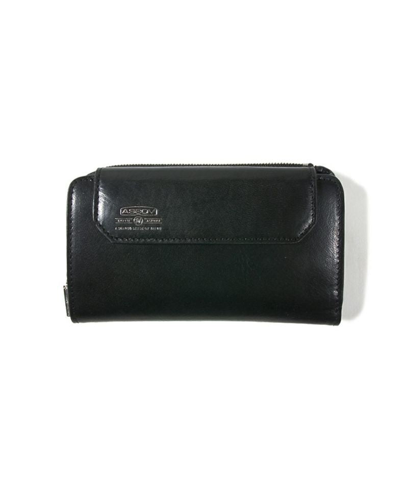 アッソブ AS2OV AS2OV / アッソブ LEATHER MOBILE SHORT WALLET BLACK （ブラック） ブラック