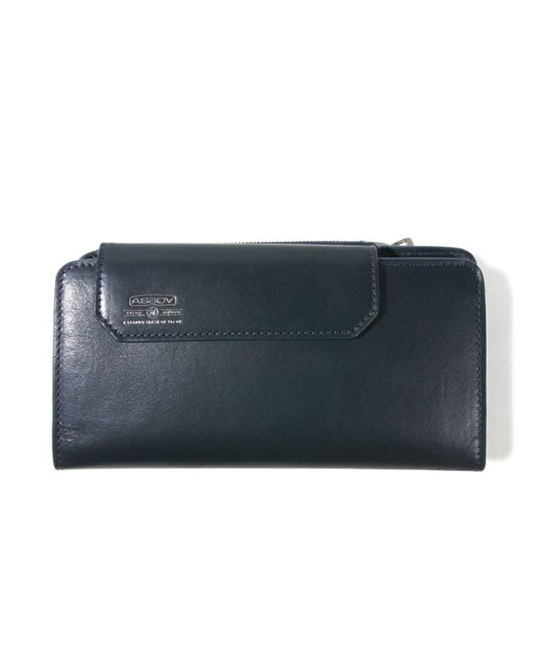アッソブ AS2OV AS2OV / アッソブ LEATHER MOBILE LONG WALLET NAVY