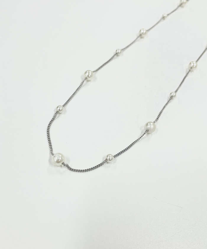 アバハウス マヴィ abahouse mavie チェーンパールネックレス （シルバー） シルバー