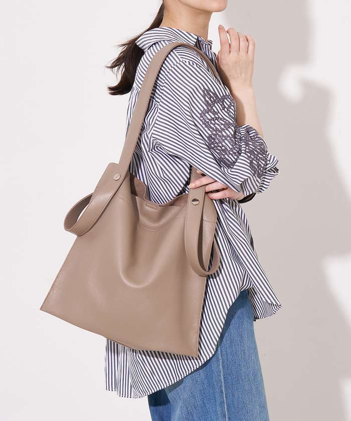 コレックス collex 【WEB限定】【BEAURE/ヴュレ】カウレザー 2WAY ハンドル トートバッ （ブラック） ブラック