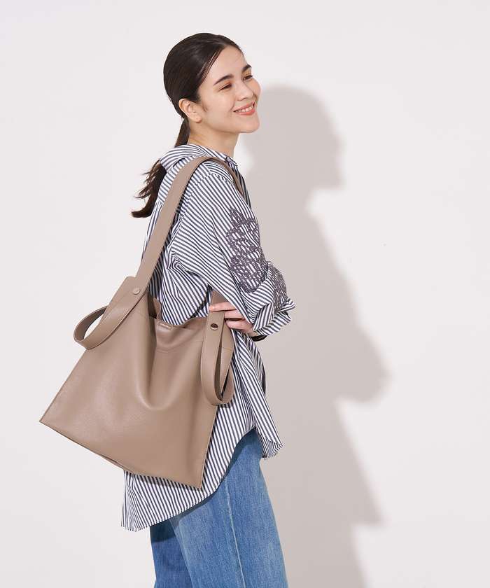 コレックス collex 【WEB限定】【BEAURE/ヴュレ】カウレザー 2WAY ハンドル トートバッ （ブラック） ブラック