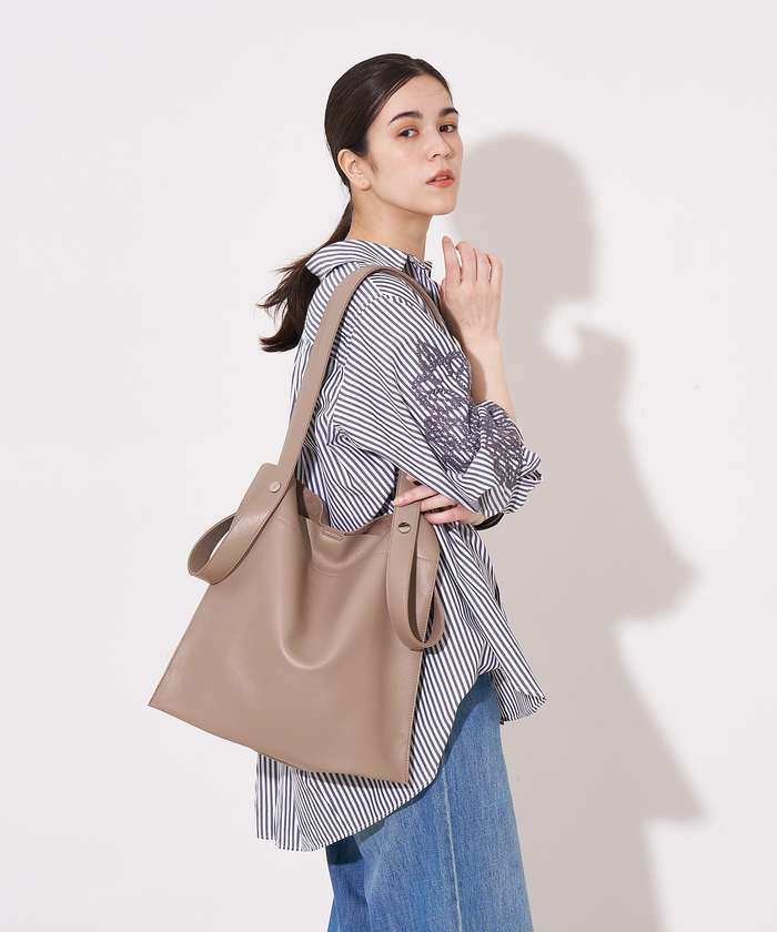 コレックス collex 【WEB限定】【BEAURE/ヴュレ】カウレザー 2WAY ハンドル トートバッ （ブラック） ブラック
