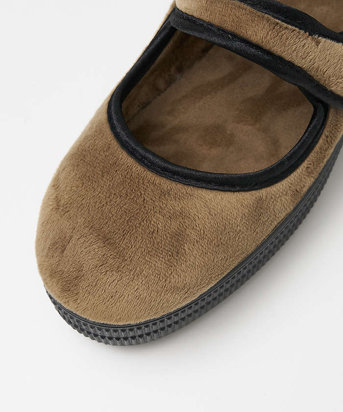 コレックス collex 【WEB限定】【ALBEROLA】一部別注 ベルベットメリージェーン 厚底シュー （チャコールグレー） チャコールグレー