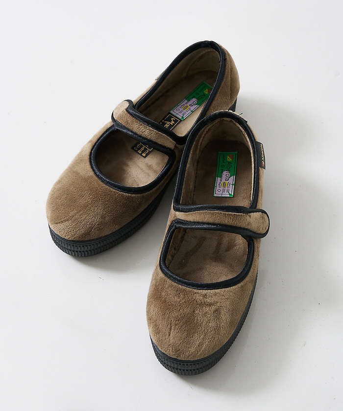 コレックス collex 【WEB限定】【ALBEROLA】一部別注 ベルベットメリージェーン 厚底シュー （チャコールグレー） チャコールグレー