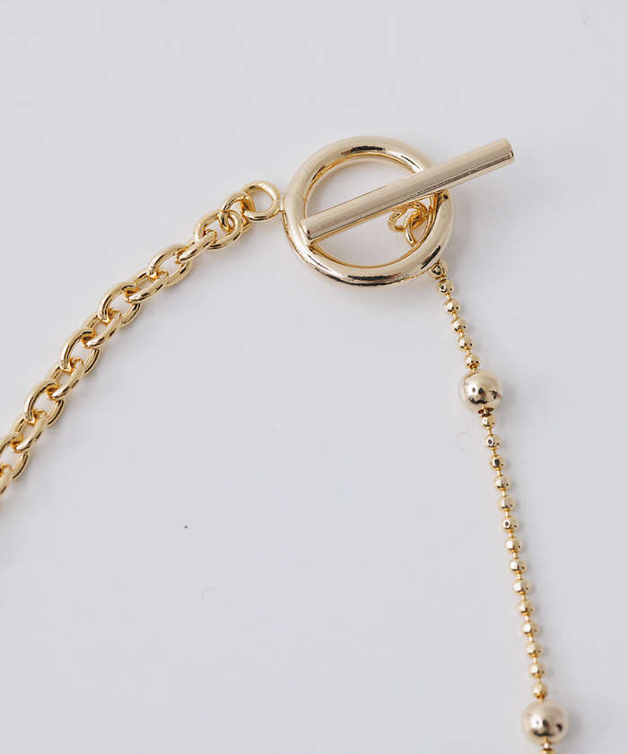 コレックス collex 【dignif】【金属アレルギー対応】ミックスチェーン2WAYネックレス （ゴールド） ゴールド
