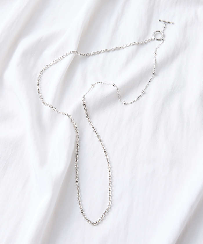 コレックス collex 【dignif】【金属アレルギー対応】ミックスチェーン2WAYネックレス （シルバー） シルバー