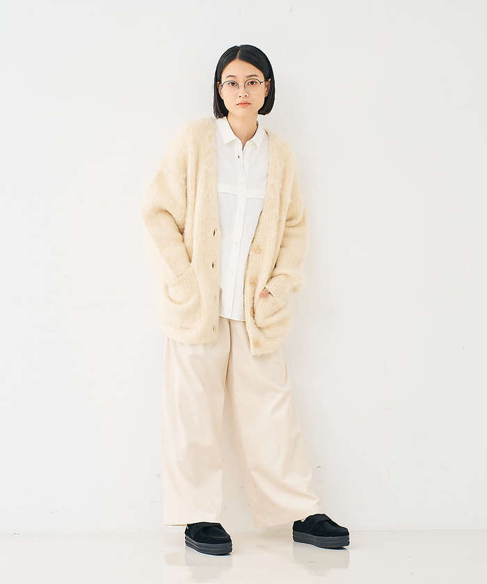 コレックス collex コーデュロイWタックワイドパンツ （アイボリー） アイボリー