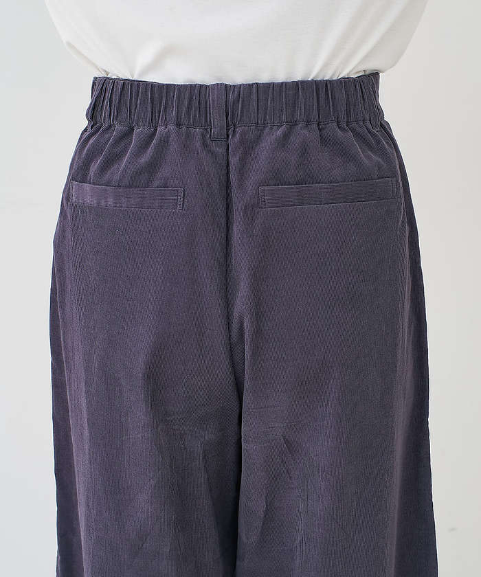 コレックス collex コーデュロイWタックワイドパンツ （アイボリー） アイボリー