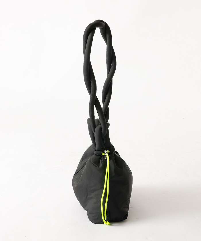 ノミネ NOMINE 【cheek】puff kinchaku 2WAY tote 巾着 ショルダーバ （グレー） グレー