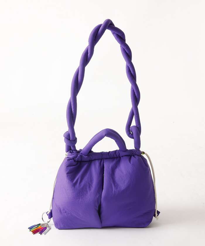ノミネ NOMINE 【cheek】puff kinchaku 2WAY tote 巾着 ショルダーバ （グレー） グレー