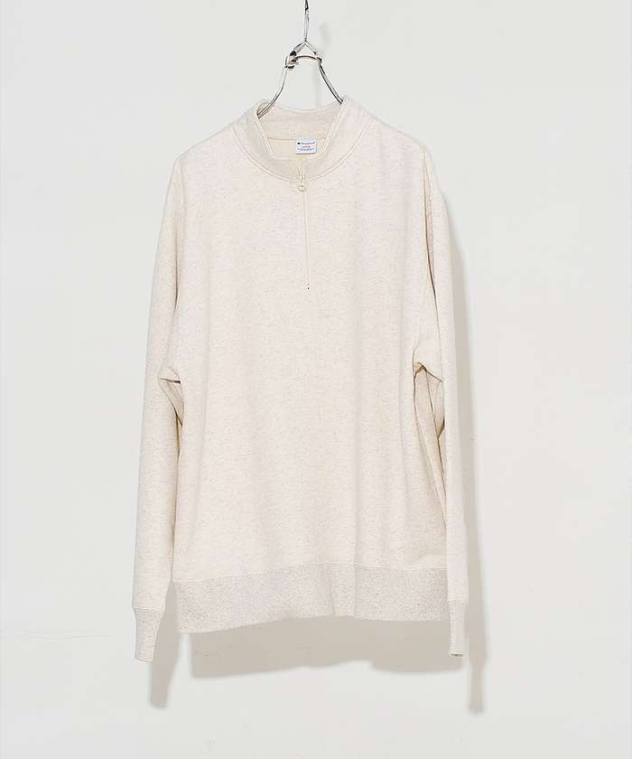 ノミネ NOMINE 【Champion】ハーフジップ スウェット （アイボリー） アイボリー