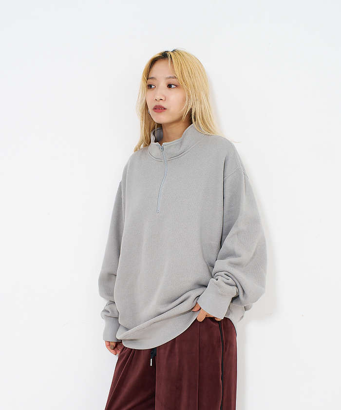 ノミネ NOMINE 【Champion】ハーフジップ スウェット （アイボリー） アイボリー