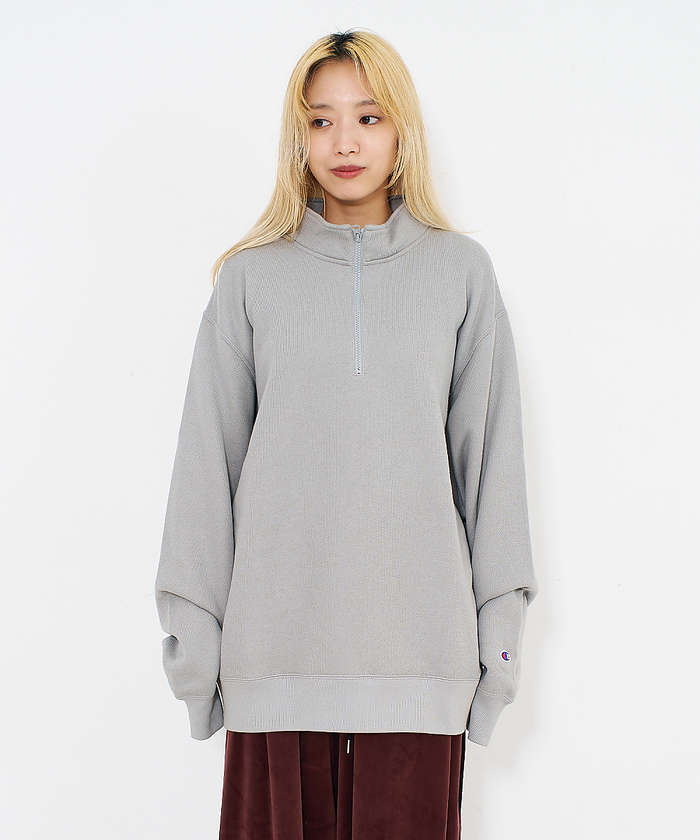 ノミネ NOMINE 【Champion】ハーフジップ スウェット （アイボリー） アイボリー