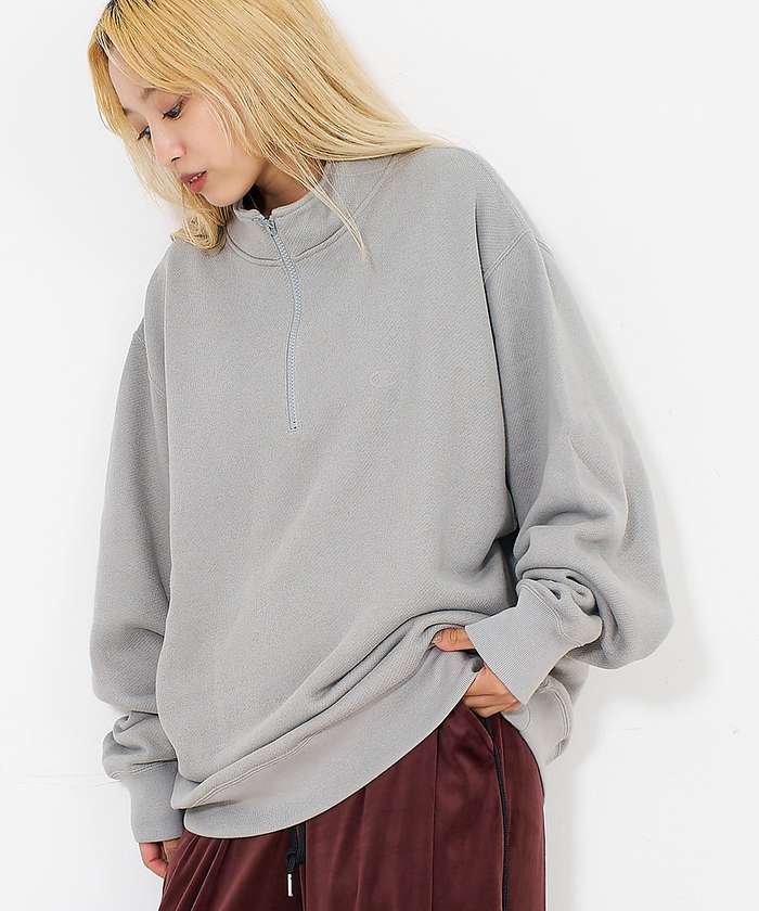 ノミネ NOMINE 【Champion】ハーフジップ スウェット （アイボリー） アイボリー