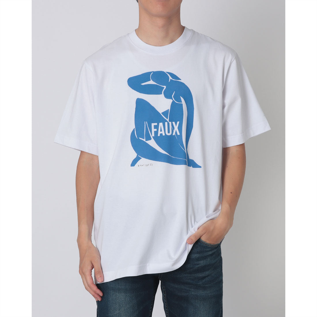 アトリエアメロ ATELIER AMELOT PRINT TEE - FAUX （ホワイト） ホワイト