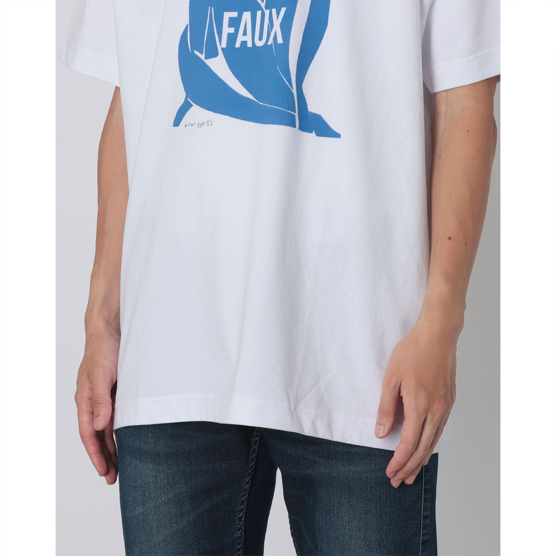アトリエアメロ ATELIER AMELOT PRINT TEE - FAUX （ホワイト） ホワイト