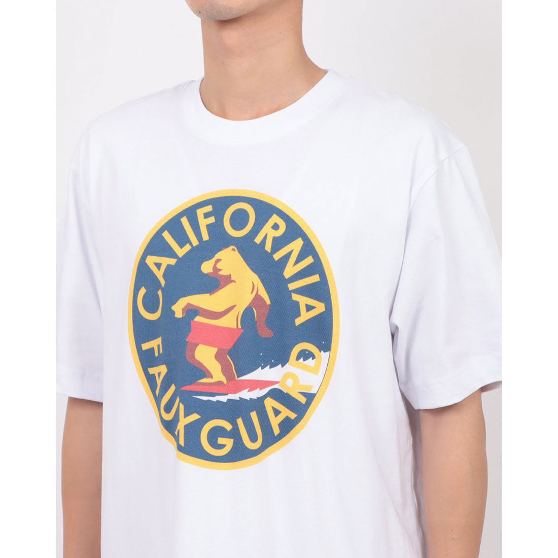 アトリエアメロ ATELIER AMELOT PRINT TEE - FAUX GUARD BEAR （ホワイト） ホワイト