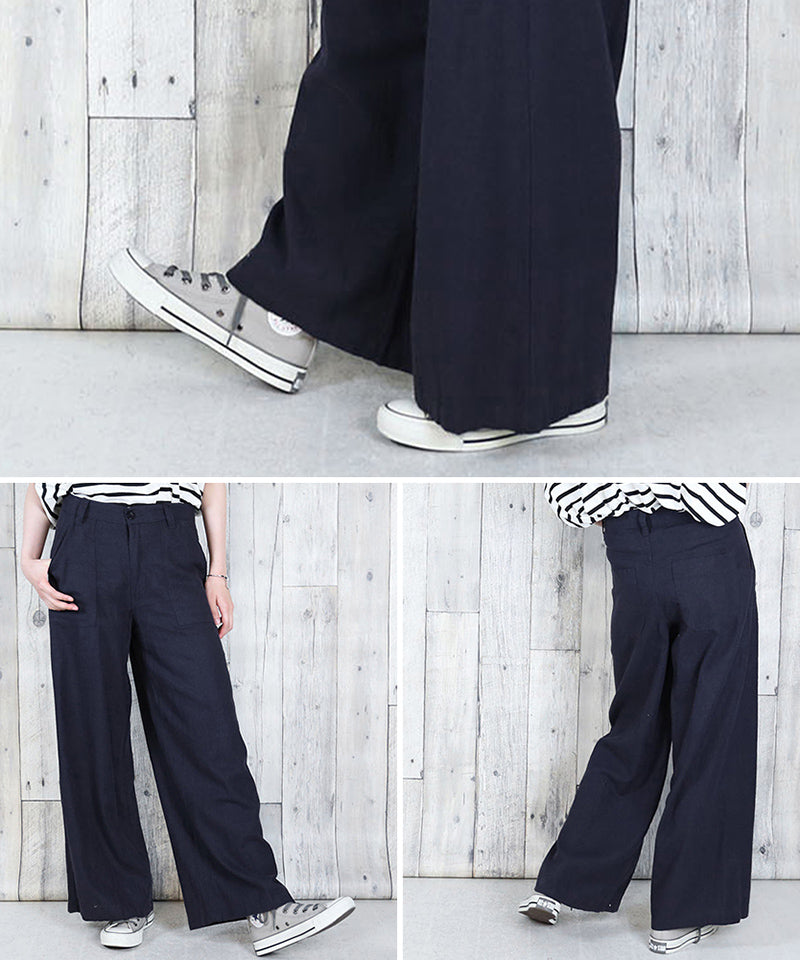 アットワン atONE リネンベイカーワイドパンツ