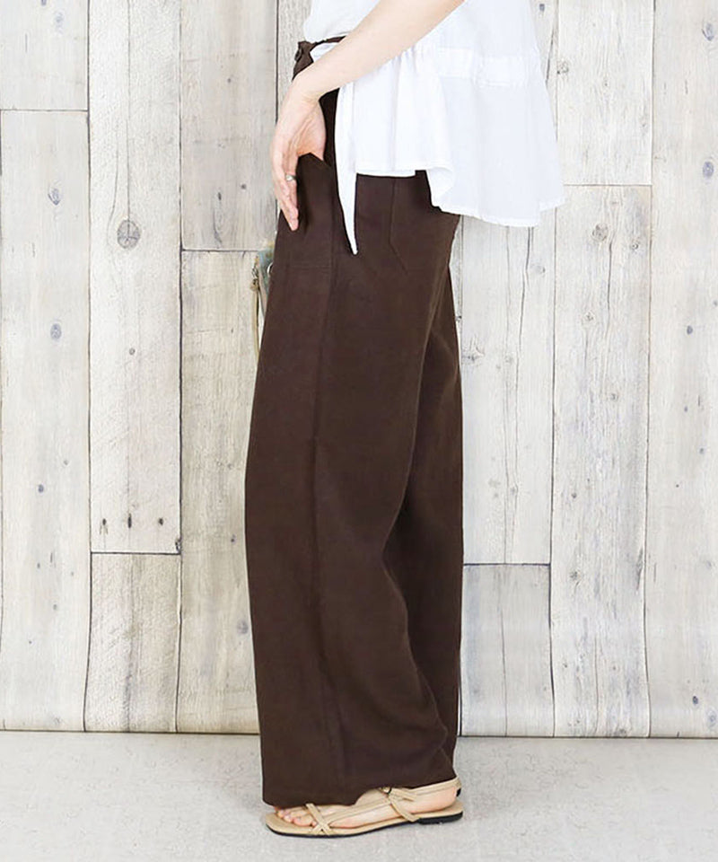 アットワン atONE リネンベイカーワイドパンツ