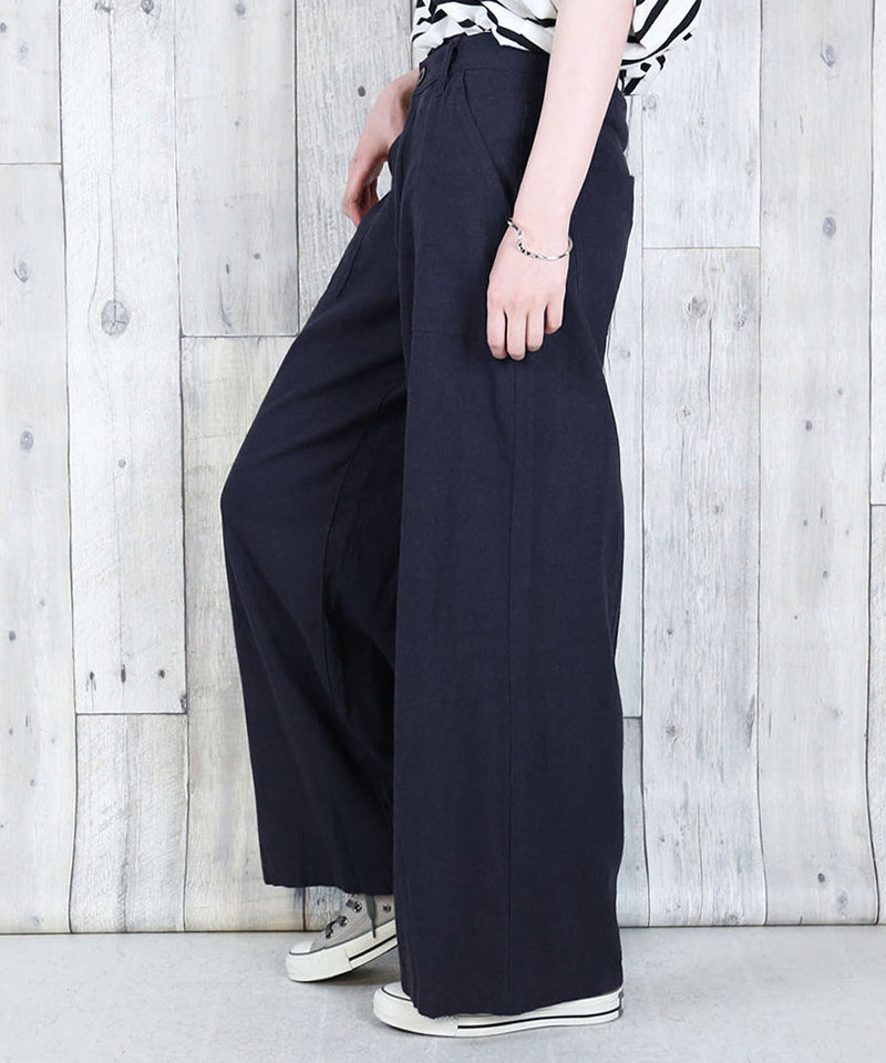アットワン atONE リネンベイカーワイドパンツ