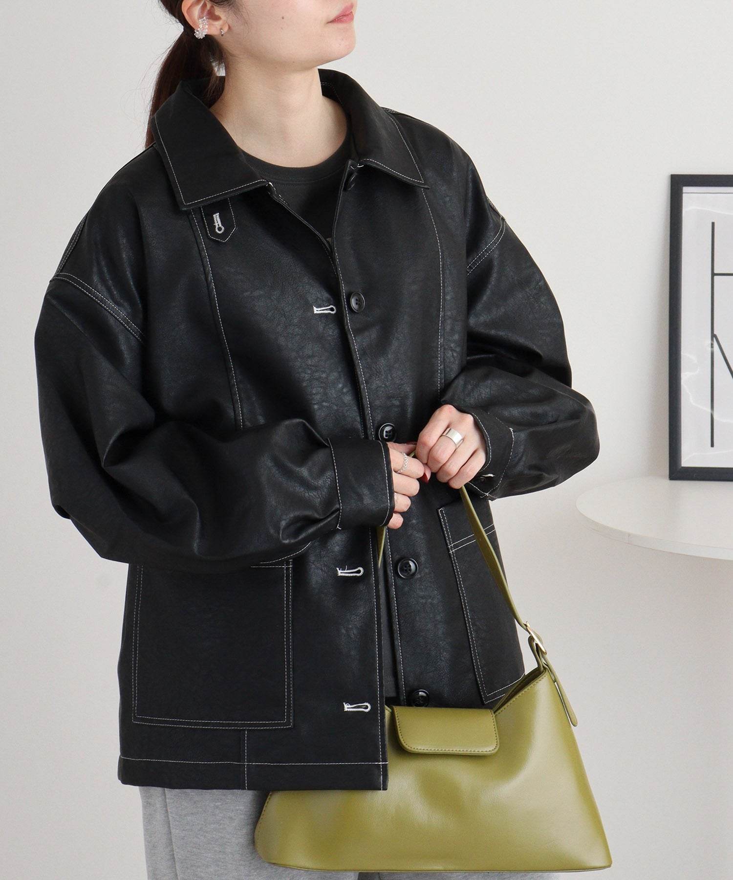 アットワン atONE 配色ステッチカバーオール